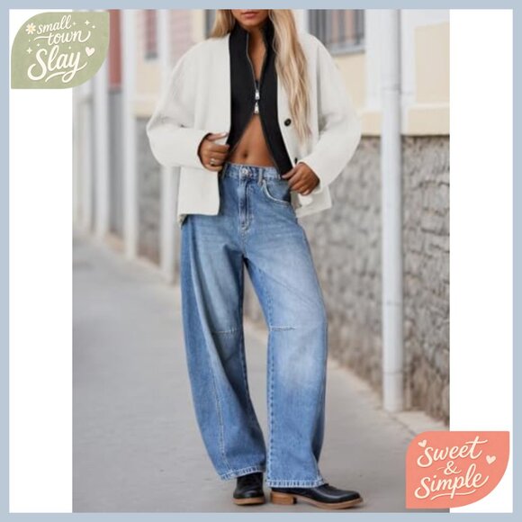 Cropped Wool Blend Pea Coat V-Neck Button Down Short Jacket Chic Casual - Picture 6 of 6